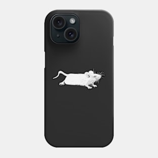 Pencil Sketch of a White Mouse on Red Phone Case