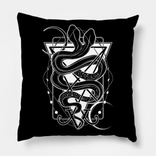 Two-headed snake and the Sigil of Lucifer Pillow