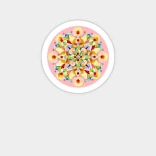 Pink Carousel Mandala Magnet