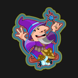Trippy Psychedelic Magic Mushroom Wizard (Variant) T-Shirt