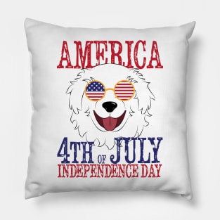 Great Pyrenees 4th of July Pillow