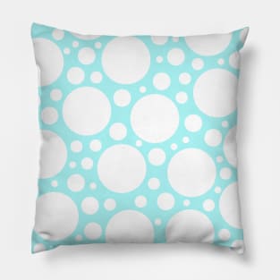 Polka Dots Pastel Blue & White Pillow