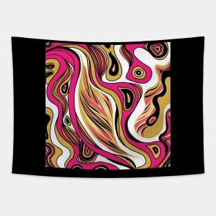 Wavy Digital Abstract Tapestry