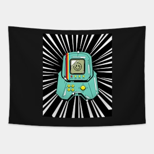 Retro Handheld Game (white print) Tapestry