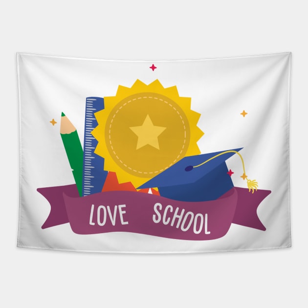 Love School Tapestry by TinPis