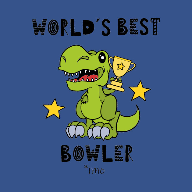 Disover Funny Bowling, Bowler, Dinosaur, Dino, T Rex, Tyrannosaurus, - Bowling - T-Shirt