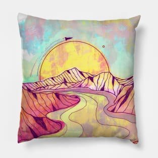 As the gentle river bends Pillow