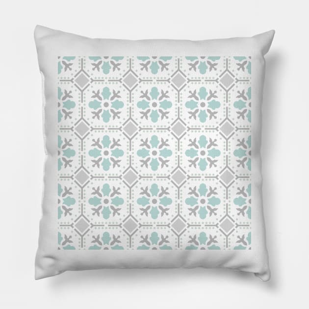 Seamless vintage background. Victorian ornament tile in vector. Pillow by AnaMOMarques