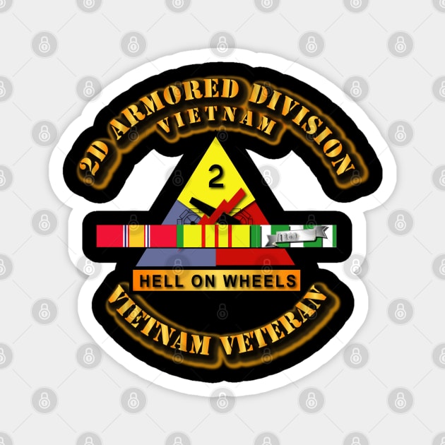 2nd Armor Division w SVC Ribbons Magnet by twix123844