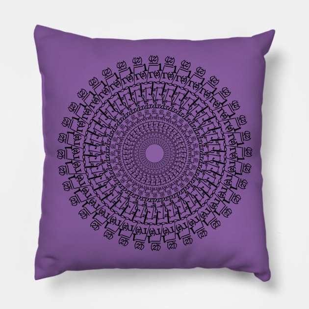 Riemann's Zeta Function Mathdala Pillow by divergentsum