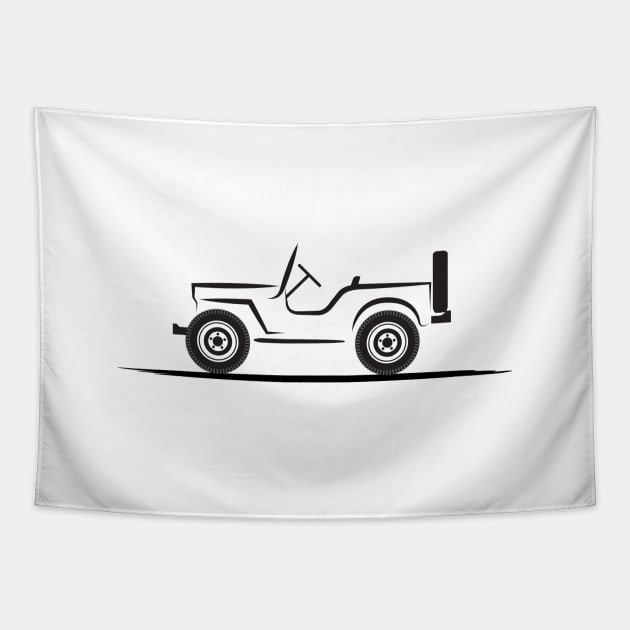 Willys MB Black Tapestry by PauHanaDesign