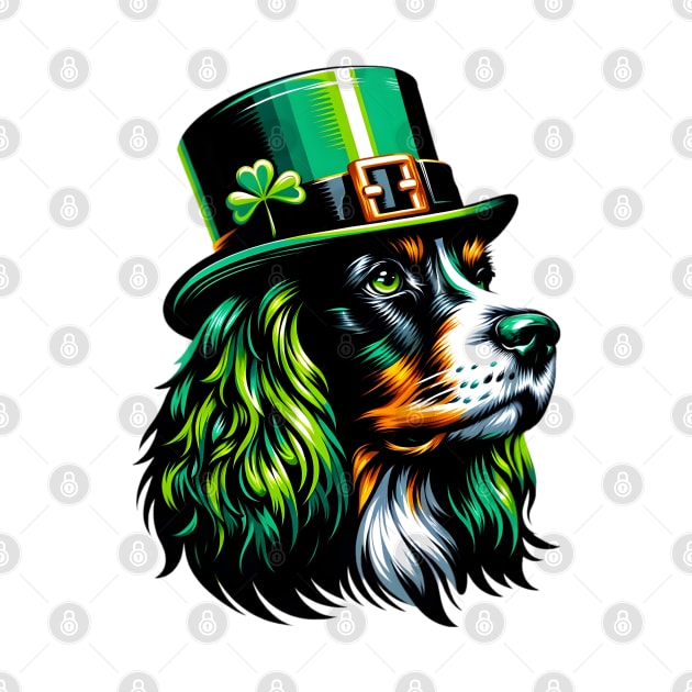 Field Spaniel Enjoys Saint Patrick's Day Fun by ArtRUs