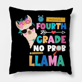 Fourth Grade Teacher 100th day of school No Prob Llama Pillow