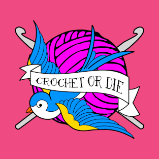 Colourful, Tattoo inspired Design for People who Love to Crochet T-Shirt