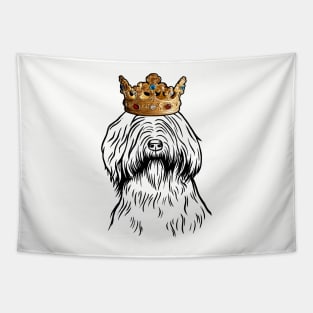 Briard Dog King Queen Wearing Crown Tapestry