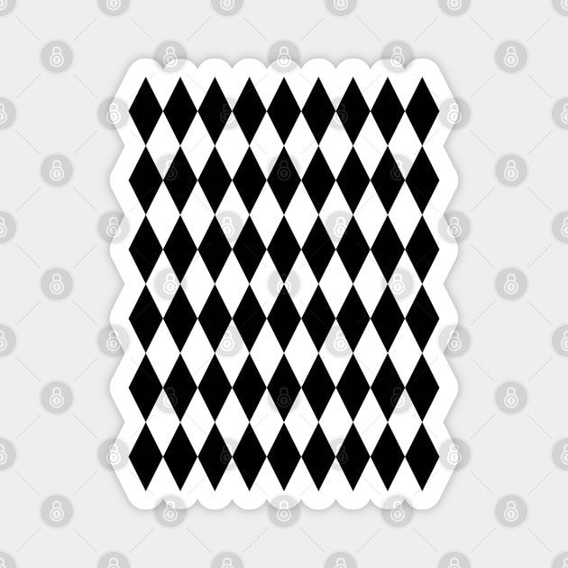 Black Diamond Pattern Magnet by craftydesigns