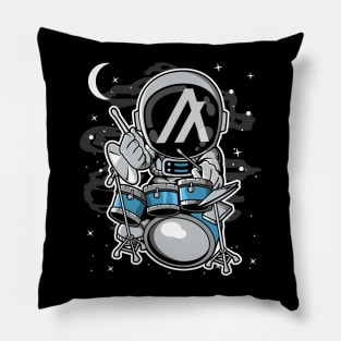 Astronaut Drummer Algorand ALGO Coin To The Moon Crypto Token Cryptocurrency Blockchain Wallet Birthday Gift For Men Women Kids Pillow