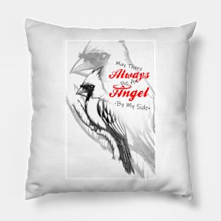 Cardinal - May There Always Be An Angel By My Side Pillow