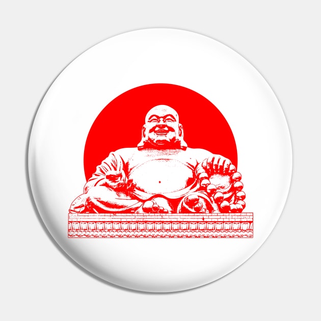 Buddhism Art Red Color Pin by Botak Solid Art