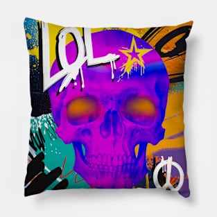 LOL, Skull Graffiti Pillow