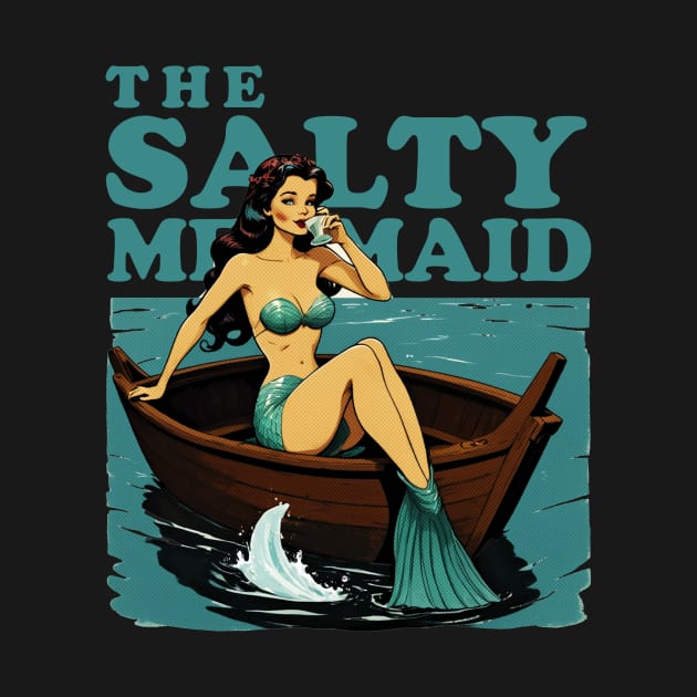 the salty mermaid - retro by Cybord Design