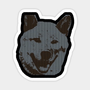 Shiba Inu - Typography Doge Design Magnet