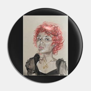 Kooky portrait Pin