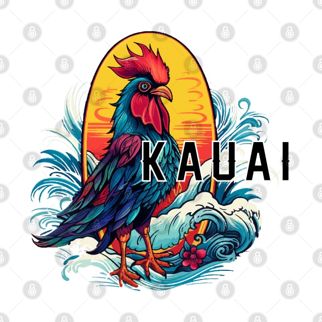 Kauai Hawaii Design, with Black Lettering by VelvetRoom