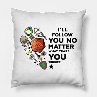 Roleplaying RPG Valentines Day Anniversary D20 Couple Gift Pillow