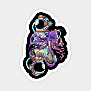 octopus space astronaut Magnet