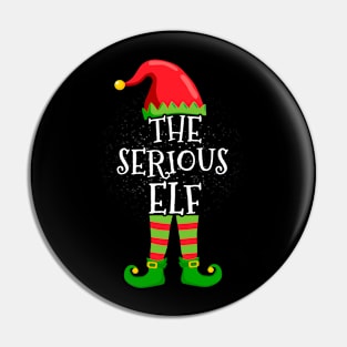 Serious Elf Family Matching Christmas Group Funny Gift Pin