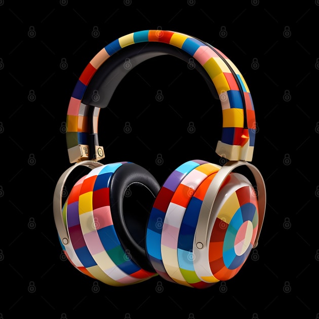 Headphones in a Multicoloured Music style by Dazed Pig