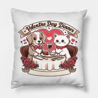 valentine day dinner Pillow