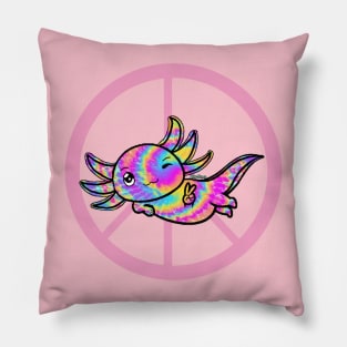 Peacealotl - TyeDye Pillow