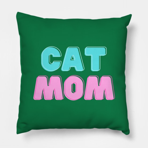 cat mom Pillow by thedesignleague