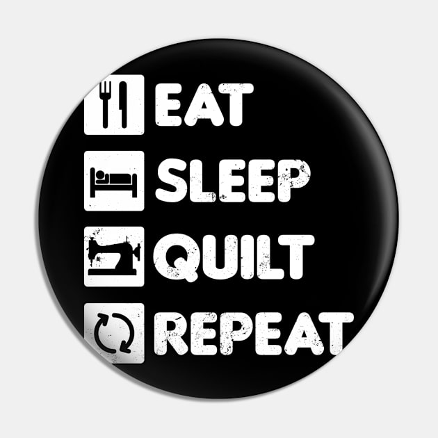 Quilting Grandma Shirt | Eat Sleep Repeat Gift Pin by Gawkclothing