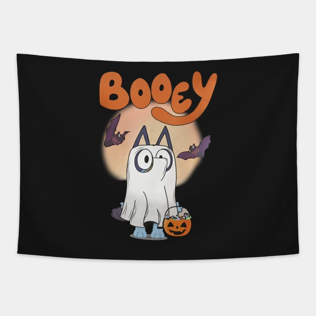 Booey Halloween Spooky Season Bluey Family Scary  Bluey Trick Or Treat Ghost Month Tapestry by TDH210