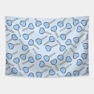 Blue Heart Lollipops Tapestry