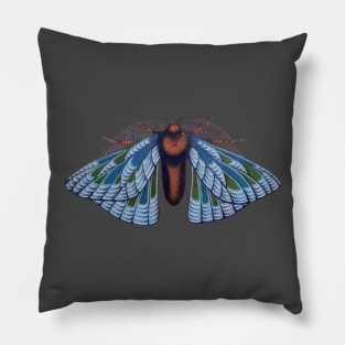 blue moth Pillow