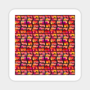 Mexican Village Pattern Magnet