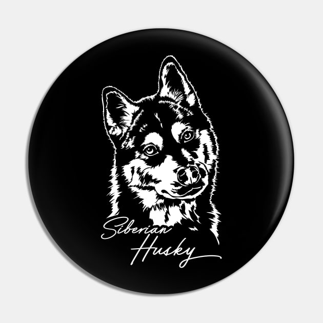 Funny Proud Siberian Husky dog portrait sled dog mom Pin by wilsigns