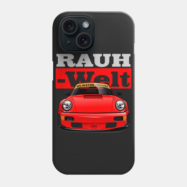 Rauh Welt Begriff Red Phone Case by aredie19