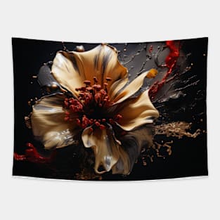 Fluid Blossom Art 3D Digital Art Tapestry