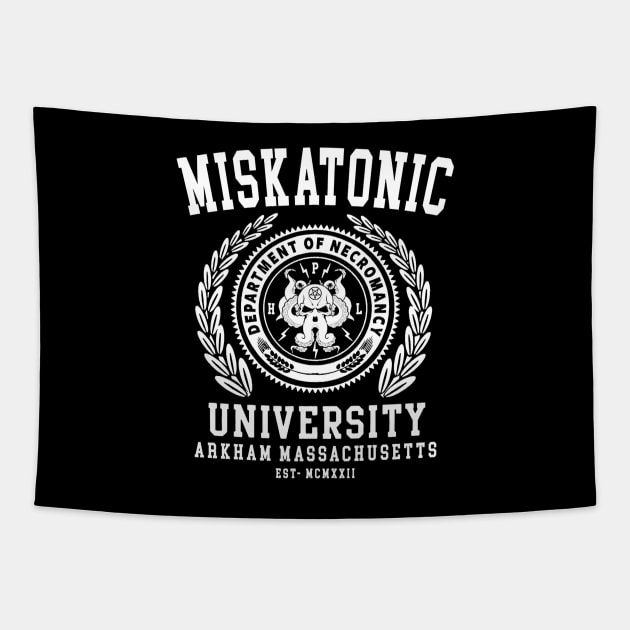 CTHULU AND LOVECRAFT - MISKATONIC UNIVERSITY Tapestry by alicastanley