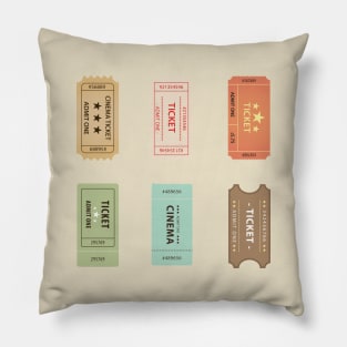 Retro Ticket Set Pack Pillow