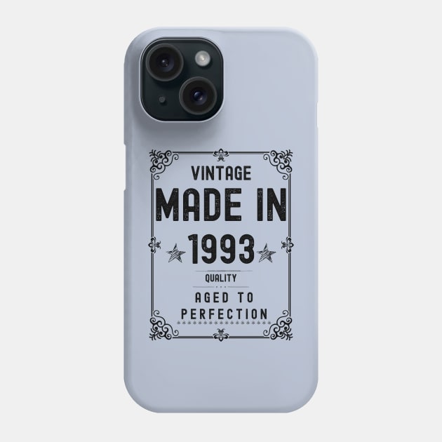 Vintage Made in 1993 Quality Aged to Perfection Phone Case by Xtian Dela ✅