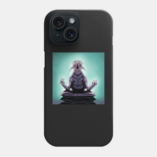 Meditating Creature Phone Case by MoCampobasso