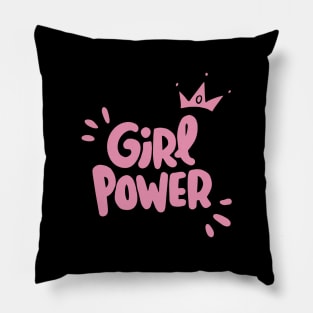 Girls Power Funky Girly Art Pink Love Positive Slogan Pillow