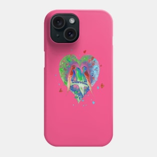 Valentine’s Day and Galentines day lovebirds Phone Case