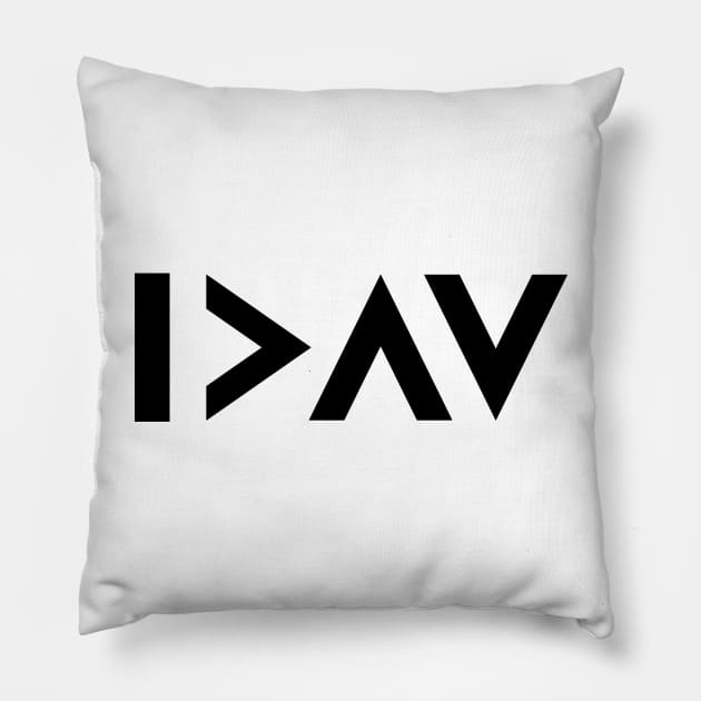 I am greater than the highs and lows Pillow by dvdnds